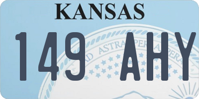 KS license plate 149AHY