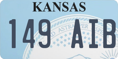 KS license plate 149AIB
