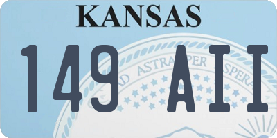 KS license plate 149AII