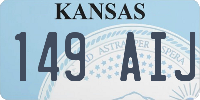 KS license plate 149AIJ