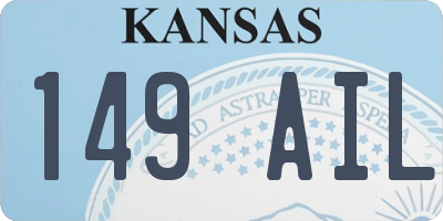 KS license plate 149AIL