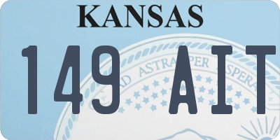 KS license plate 149AIT
