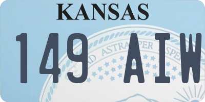 KS license plate 149AIW