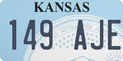 KS license plate 149AJE