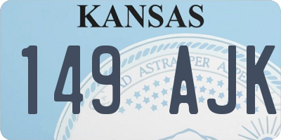 KS license plate 149AJK