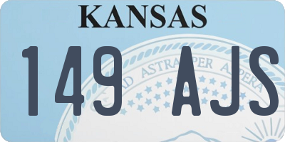 KS license plate 149AJS