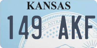 KS license plate 149AKF