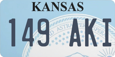 KS license plate 149AKI