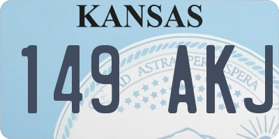 KS license plate 149AKJ