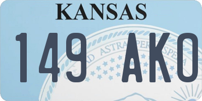 KS license plate 149AKO