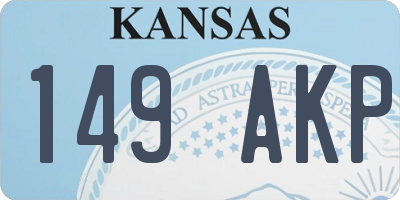 KS license plate 149AKP