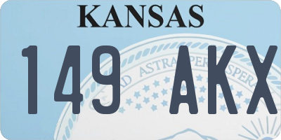 KS license plate 149AKX