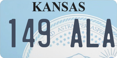 KS license plate 149ALA