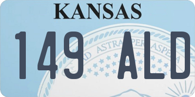KS license plate 149ALD