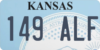 KS license plate 149ALF