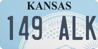 KS license plate 149ALK