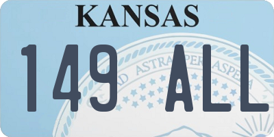 KS license plate 149ALL