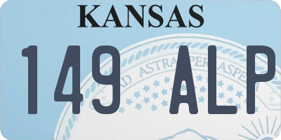 KS license plate 149ALP