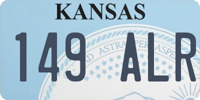 KS license plate 149ALR