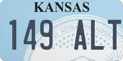 KS license plate 149ALT