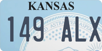 KS license plate 149ALX