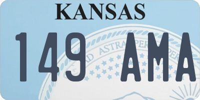 KS license plate 149AMA
