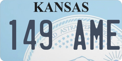 KS license plate 149AME