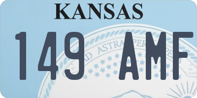 KS license plate 149AMF