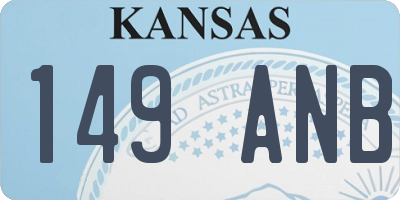 KS license plate 149ANB