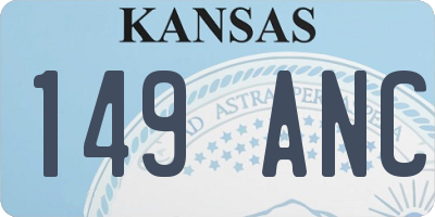 KS license plate 149ANC