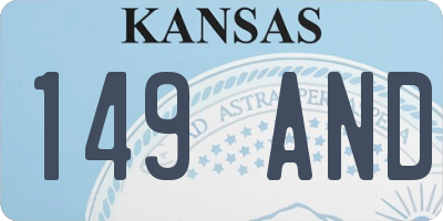 KS license plate 149AND