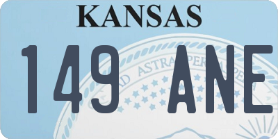 KS license plate 149ANE