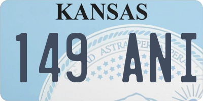 KS license plate 149ANI