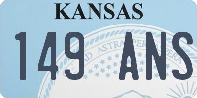 KS license plate 149ANS