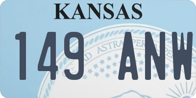 KS license plate 149ANW