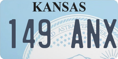 KS license plate 149ANX