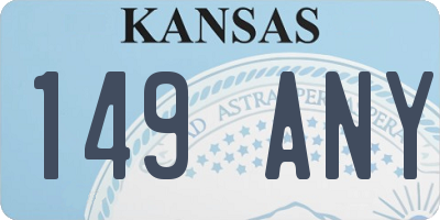 KS license plate 149ANY