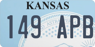 KS license plate 149APB