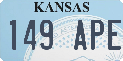 KS license plate 149APE