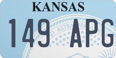 KS license plate 149APG