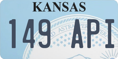 KS license plate 149API
