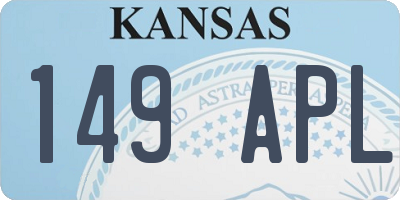KS license plate 149APL