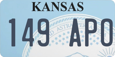 KS license plate 149APO