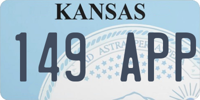 KS license plate 149APP