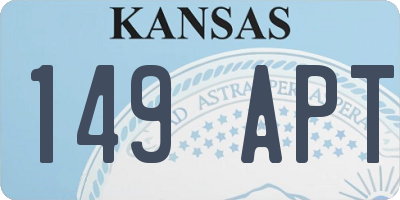 KS license plate 149APT