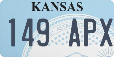 KS license plate 149APX