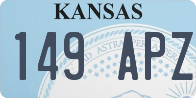 KS license plate 149APZ