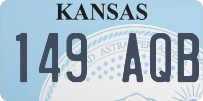 KS license plate 149AQB