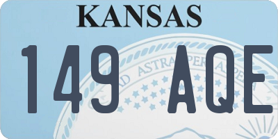 KS license plate 149AQE