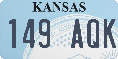 KS license plate 149AQK